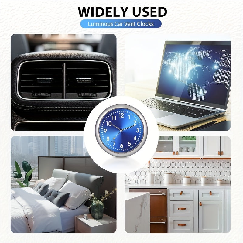 Настройка часов на приборной панели автомобиля, мини-светящийся вентилятор для украшения автомобиля