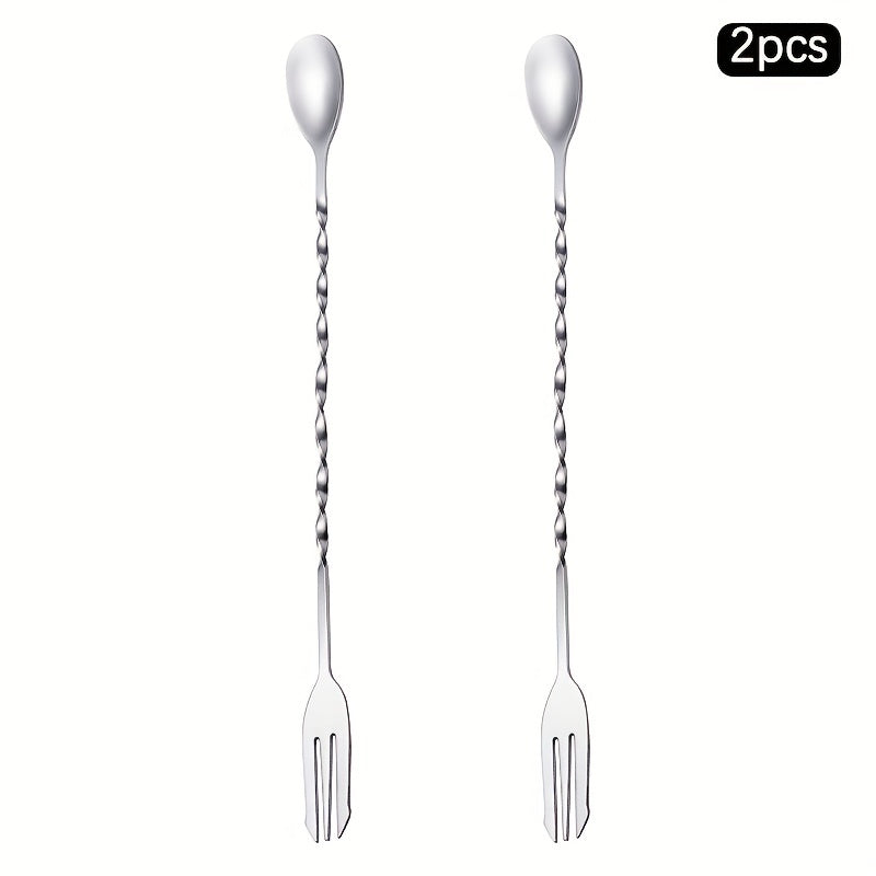 Stainless Steel Bar Spoons Set 1/2/4 Pcs for Coffee Milk Tea Cocktails