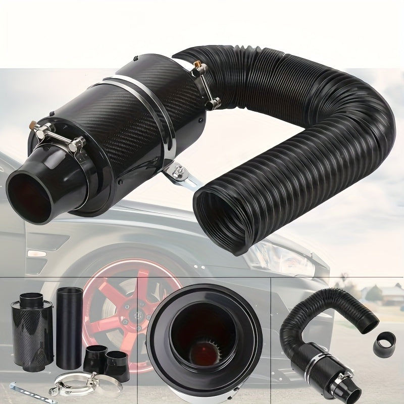 Avtomobil uchun havo filtri to'plami, karbon tolali yutish tizimi turboqaynatgich uchun