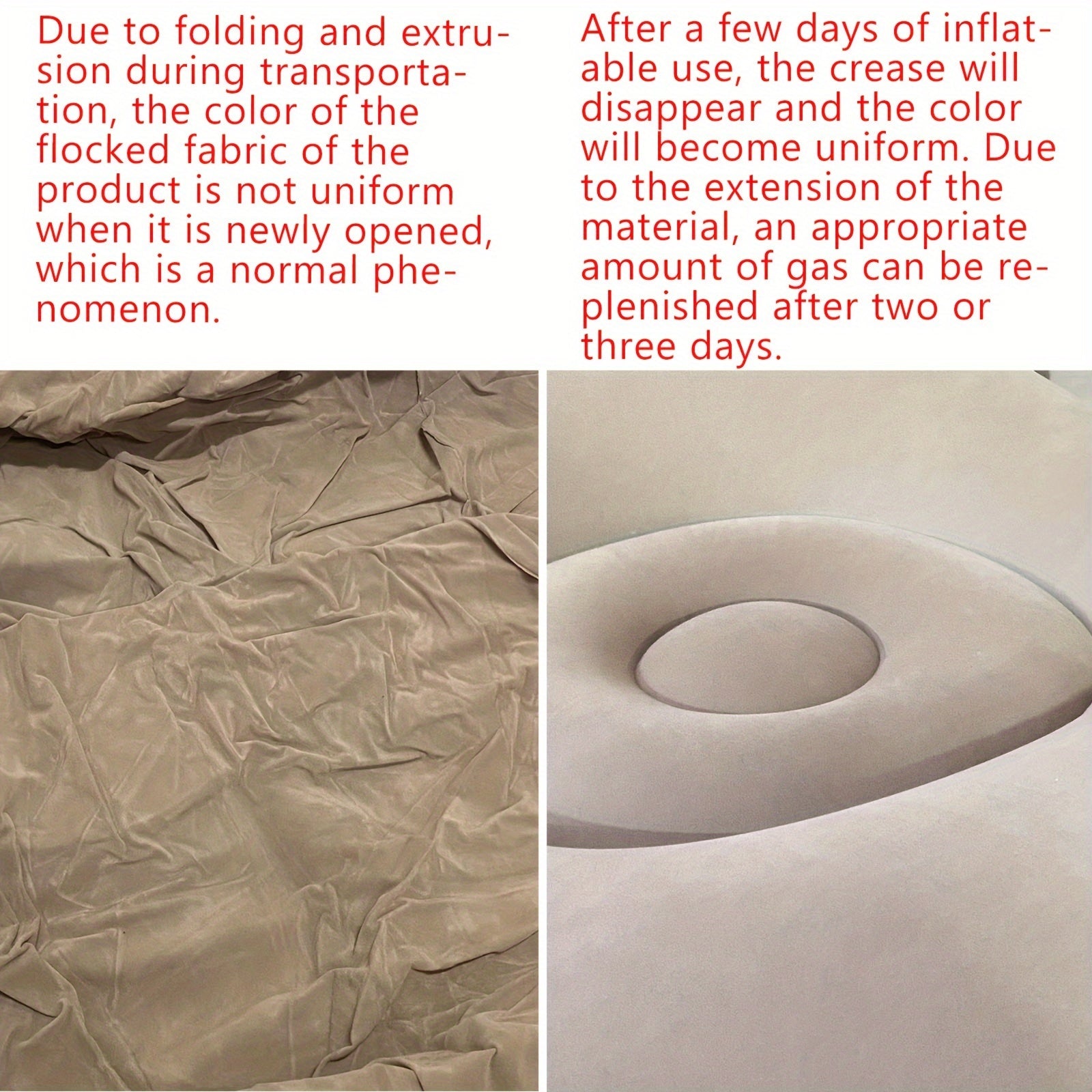 Inflatable Lounger Sofa with Ottoman Portable Indoor Outdoor Camping Hiking Gift