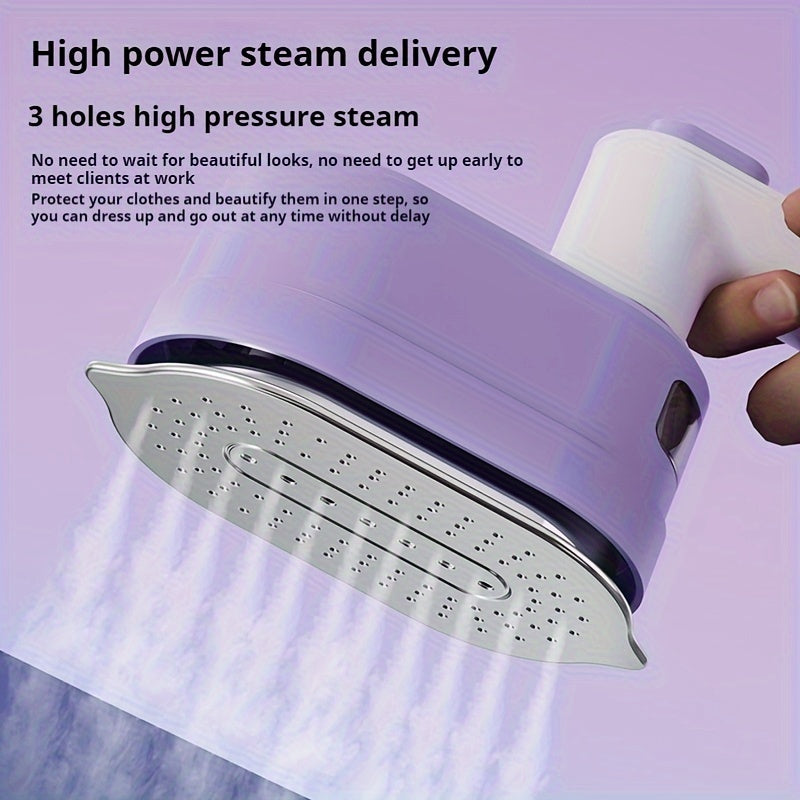 Compact Handheld Garment Steamer with High Steam Power for Home Travel Dormitory Use