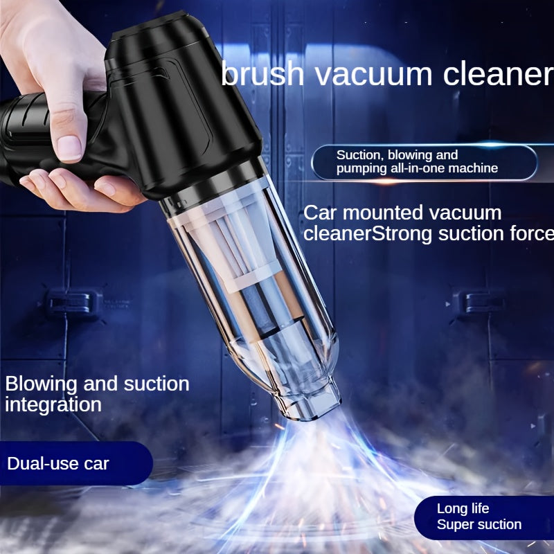 Ручной пылесос с комплектом аксессуаров, тканевым фильтром, зарядкой через USB, беспроводной, ≤36V, из ABS-пластика, функция продувки и всасывания, 0-200Вт, литиевая батарея 1200мАч, перезаряжаемый, тихий 60дБ, 4КПа