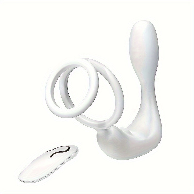 Male Prostate Massager Vibrating Anal Plug with Cock Ring 12 Modes
