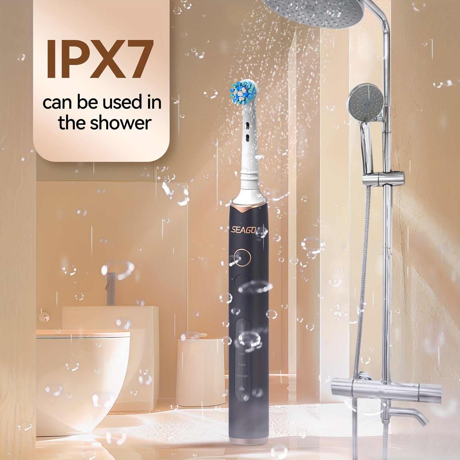 Electric Toothbrush for Adults Rotating USB Rechargeable 8 Brush Heads