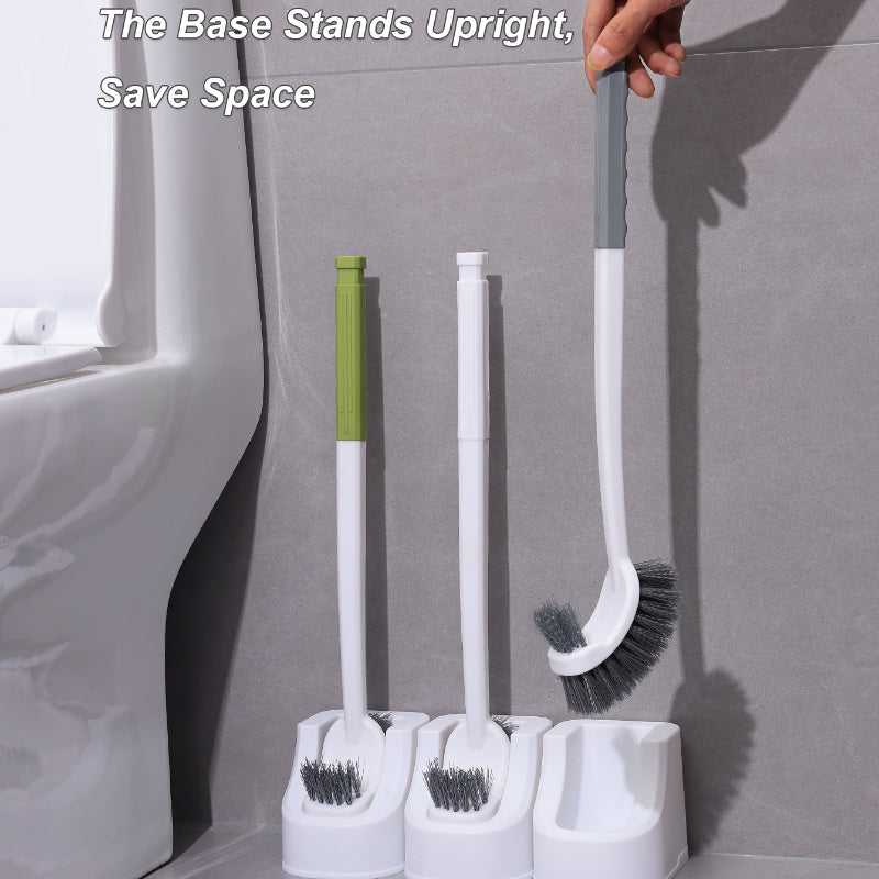 Toilet Brush Set with Adjustable Handle Wall Mount Bathroom RV Cleaning
