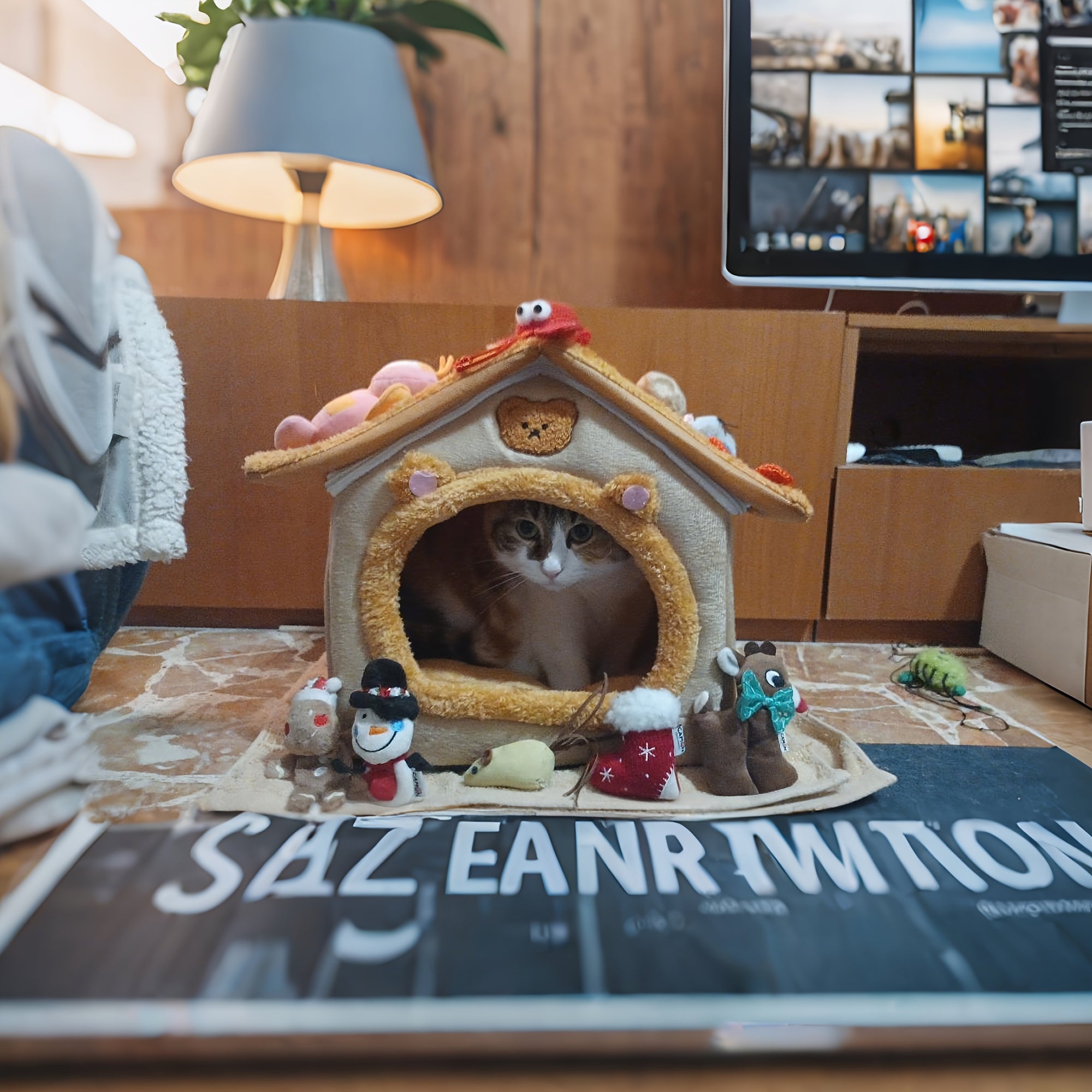 Washable Warm Pet House for Cats and Small Dogs, Detachable, Cozy, Comfortable