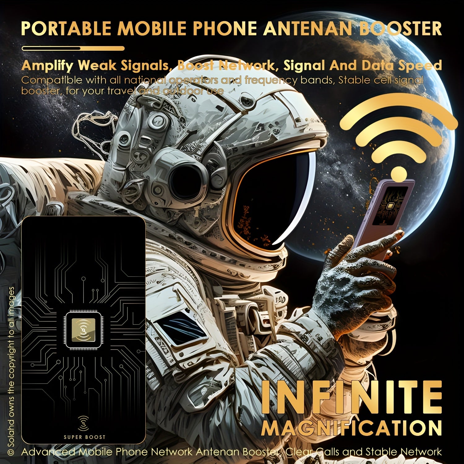 Copper Antenna Booster for Mobile Phones 12 or 21 Pack Signal and Data Amplifier