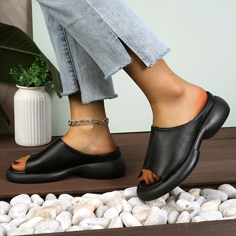 Women's Soft Sole Flat Slide Flip-Flops for Summer, Non-Slip Outdoors