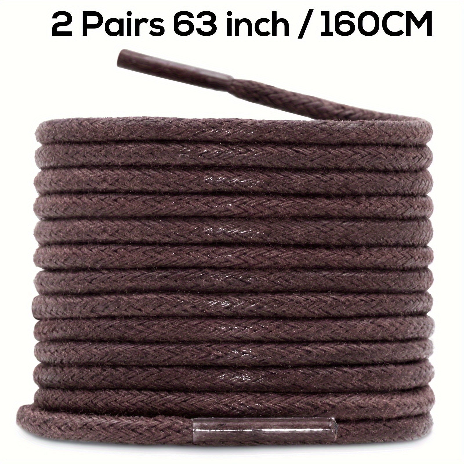 Unisex Waxed Shoelaces 0.25cm Thick Round Replacement Multi-Coloured 4 Pairs
