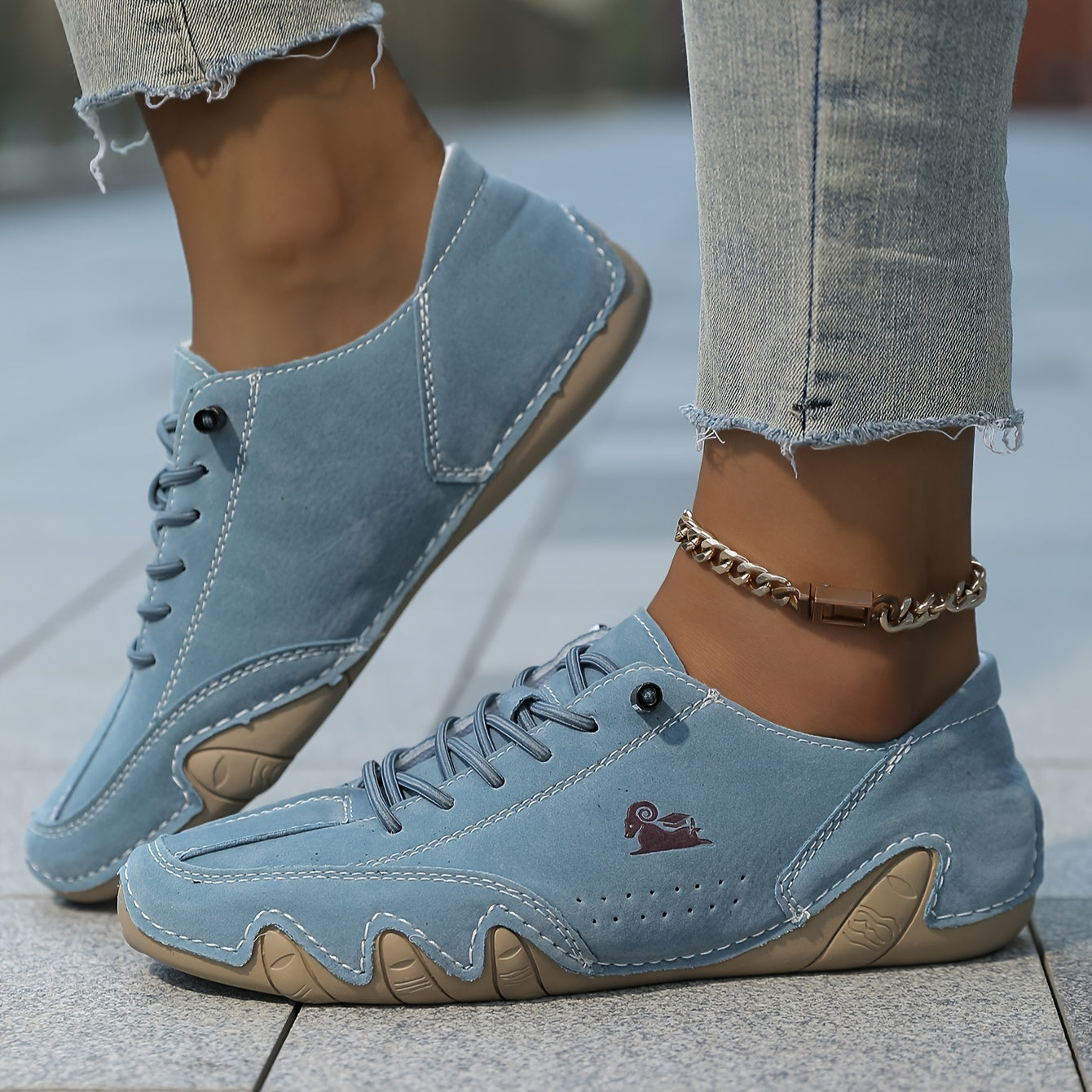 Women's Vintage Octopus Sneakers Lace-Up Non-Slip Rubber Casual Shoes