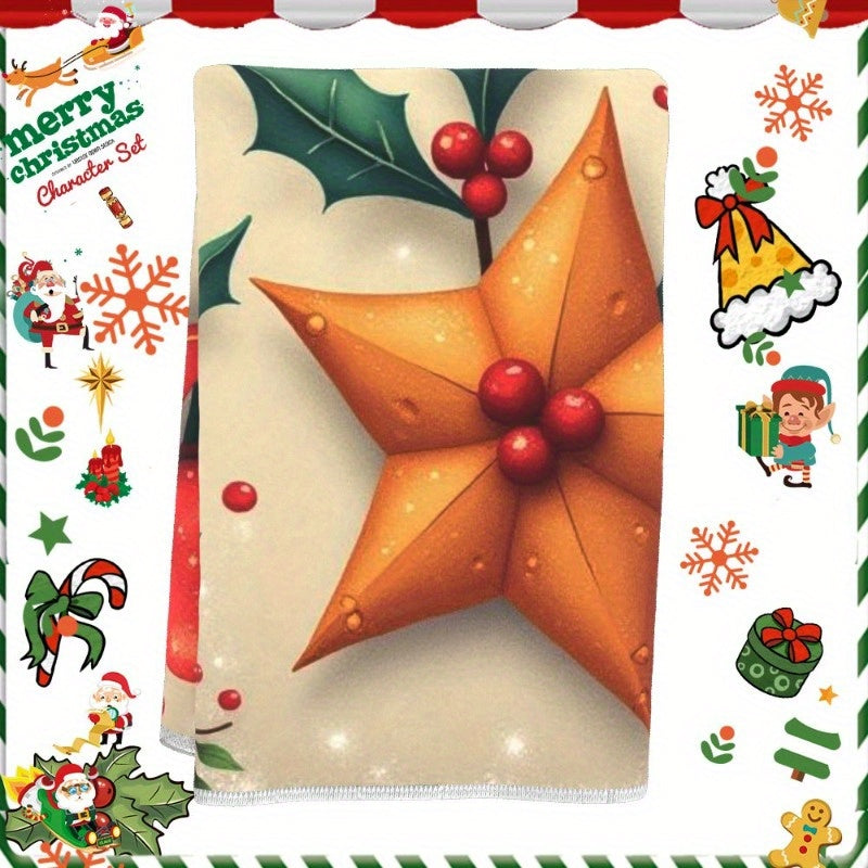 Christmas Kitchen Towel 18x66cm Soft Festive Holiday Decor Gift