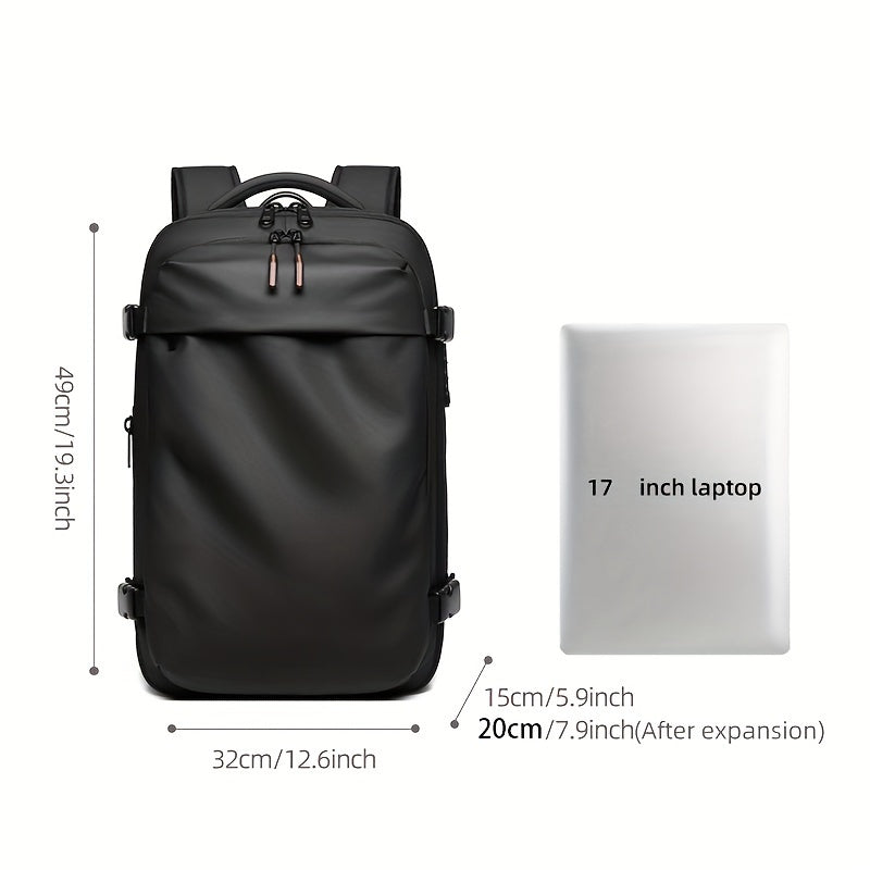 17-dyuymli anti-zaqirovchi noutbuk sumkasi, suv o'tkazmaydigan Oxford, sayohat, biznes, maktab uchun kengaytiriladigan