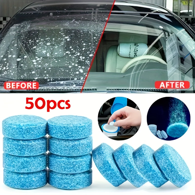 Tabletas limpiadoras de cristales para coche, concentradas, efervescentes, para limpiaparabrisas, pack de 20, 30 o 50, para todas las estaciones