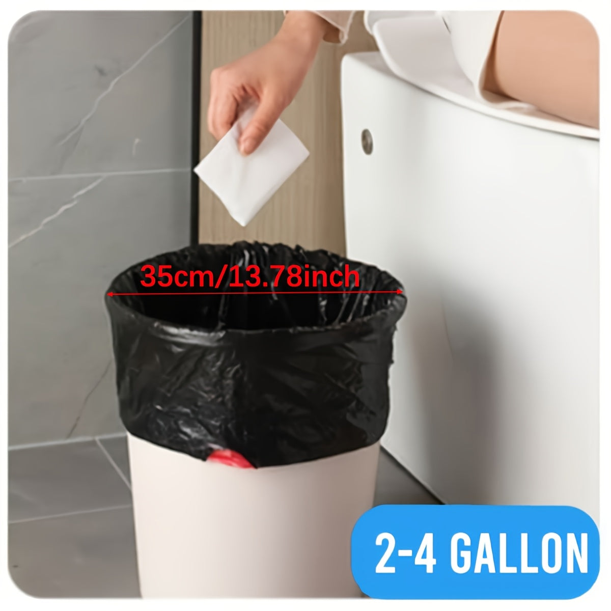 Heavy Duty Black Trash Bags with Drawstrings 100 Count Leak-Proof Opaque Liners for Yard Industrial Construction