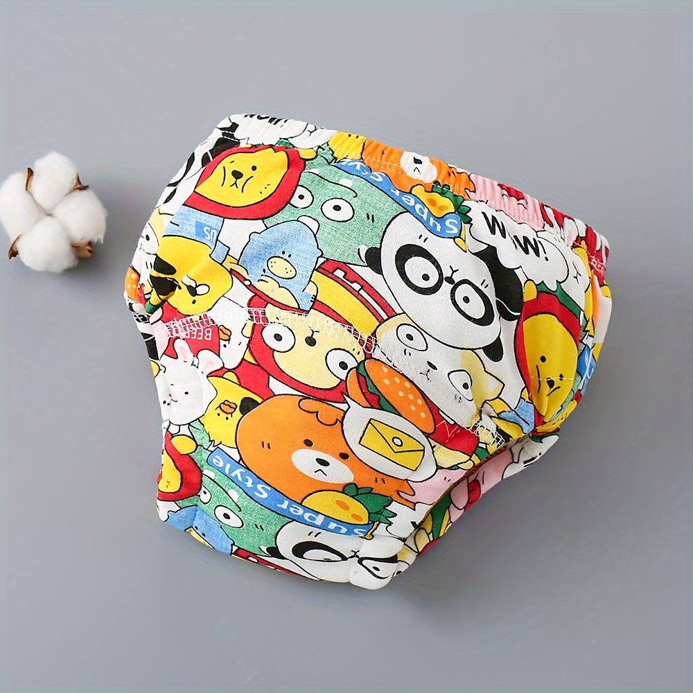 Топ-продажа: Набор из 6 тренировочных трусиков для мальчиков и девочек, непромокаемое нижнее белье для обучения, изготовлено из мягкой хлопковой смеси, ассорти цветов, детское тренировочное нижнее белье