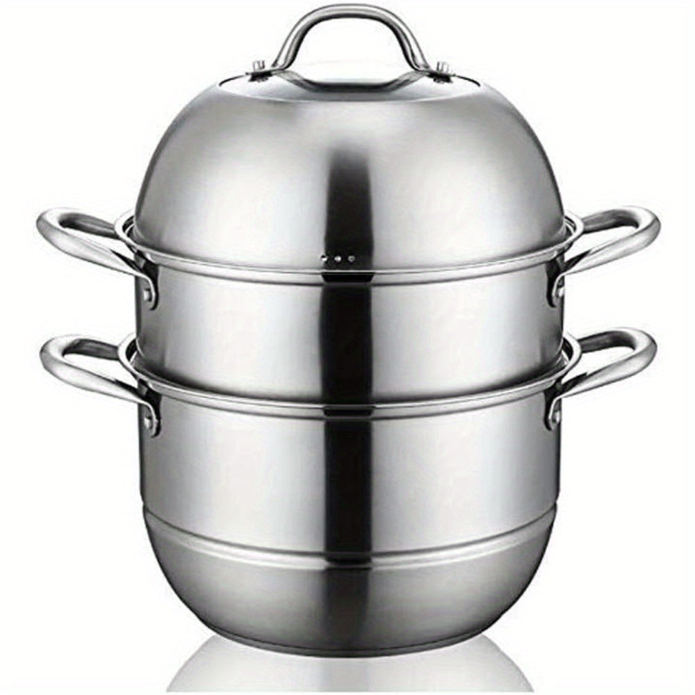 Ko'p funksiyali bug'latgich to'plami, zanglamas po'latdan tayyorlangan, yopishqoq emas, shisha qopqoq, va havalandırma - uyda foydalanish uchun ideal, ko'p qatlamli kompozit pastki qismga ega.