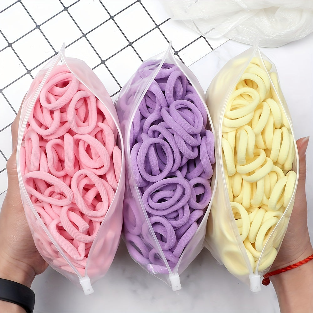 Women Basic Hair Bands 50pcs Elastic Solid Color Hair Accessories