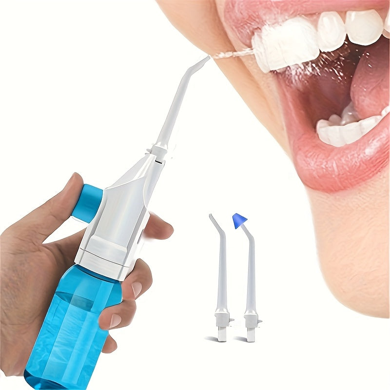 irrigador dental portátil con agua y flosser para viaje y hogar con doble boquilla