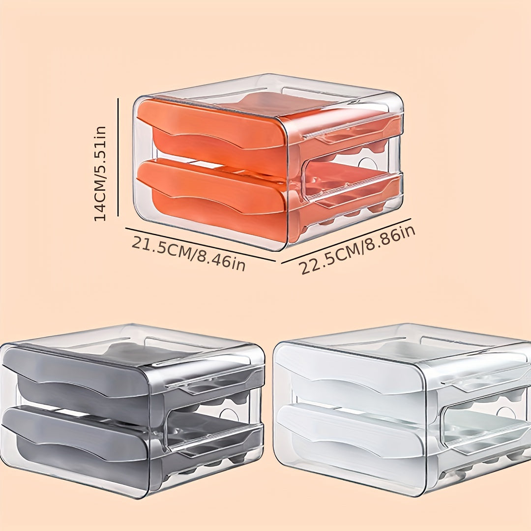 Многоуровневый пластиковый контейнер для хранения яиц, органайзер для ящиков на 32 ячейки, лоток для холодильника