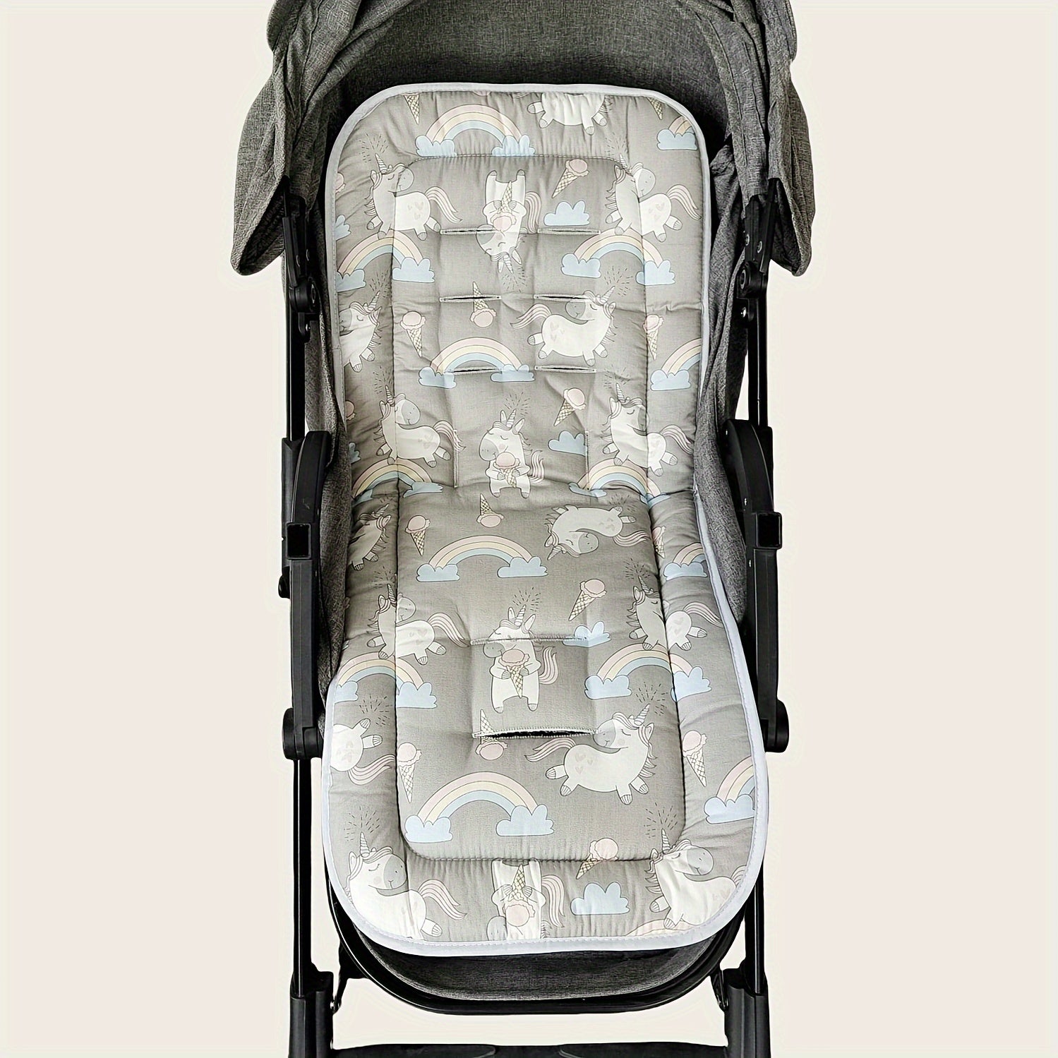 Reversible Cotton Baby Stroller Seat Liner for Newborns to 3 Years