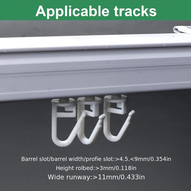 Set of 100 Curtain Pulleys Replacement Parts for Living Room and Office Decor