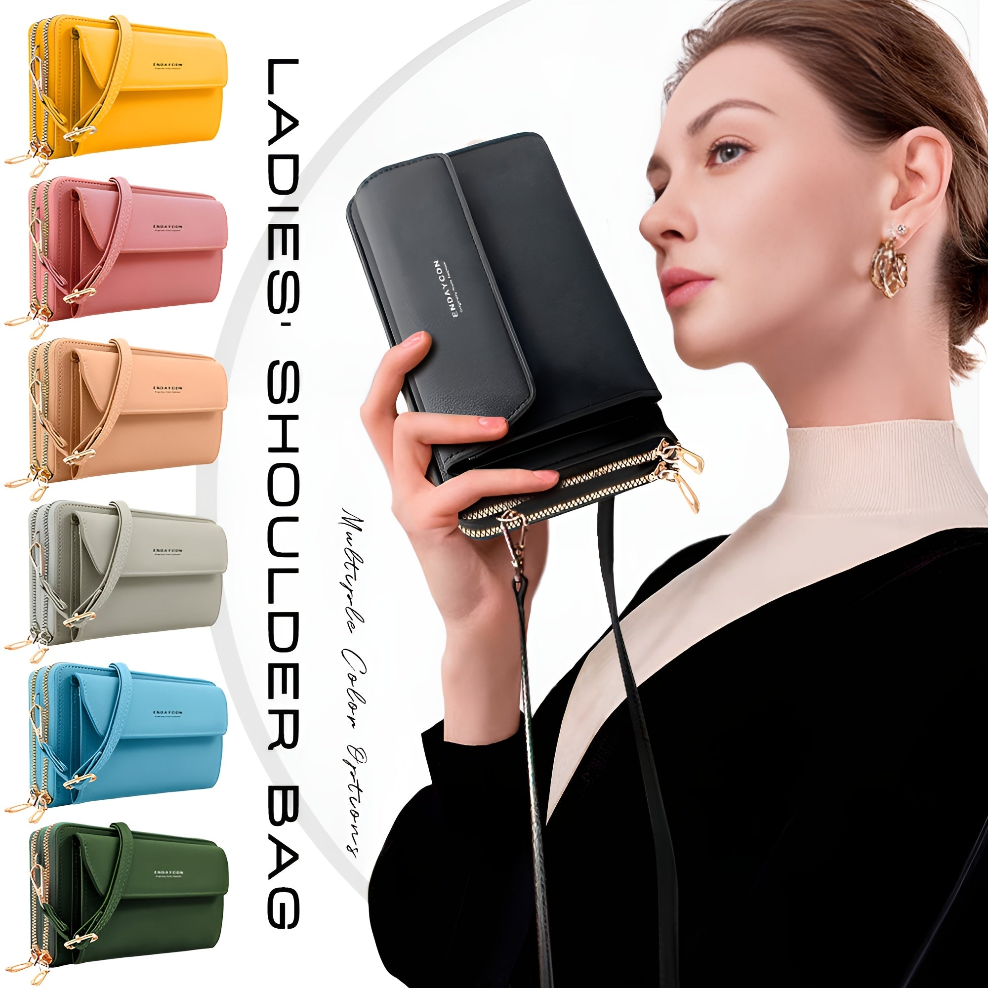 Zamonaviy va ko'p funksiyali ayollar uchun telefon sumkasi, katta sig'imli, ochiq havoda faoliyatlar uchun xochdan osilgan dizayn.