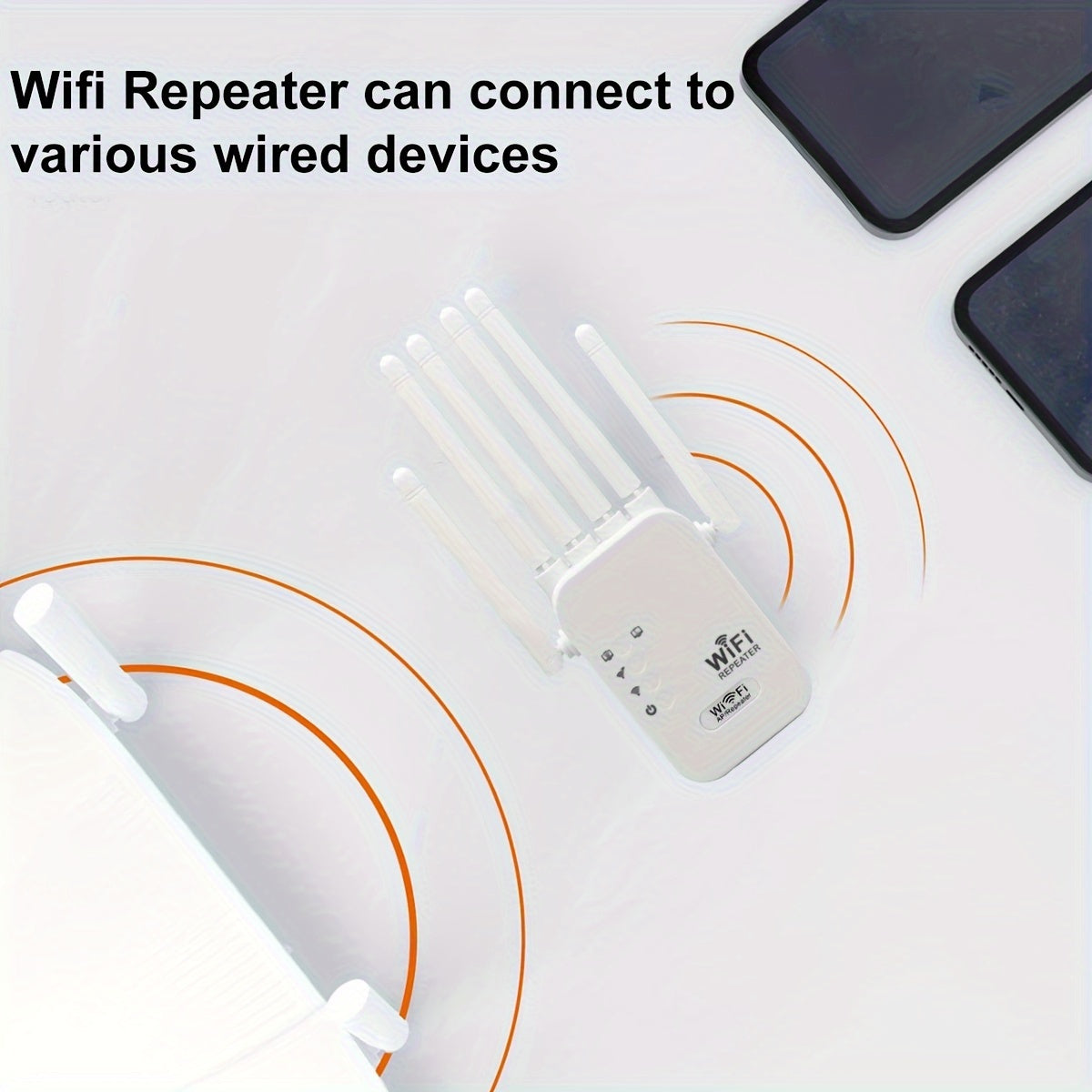 1200Mbps WiFi6 Extender with Six Antennas for Large Homes and Villas
