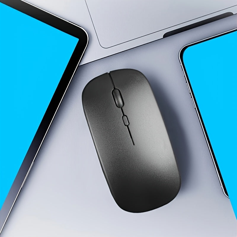 Wireless Ergonomic Mouse 2.4G 5G Plug and Play No Battery Needed for Laptop Desktop