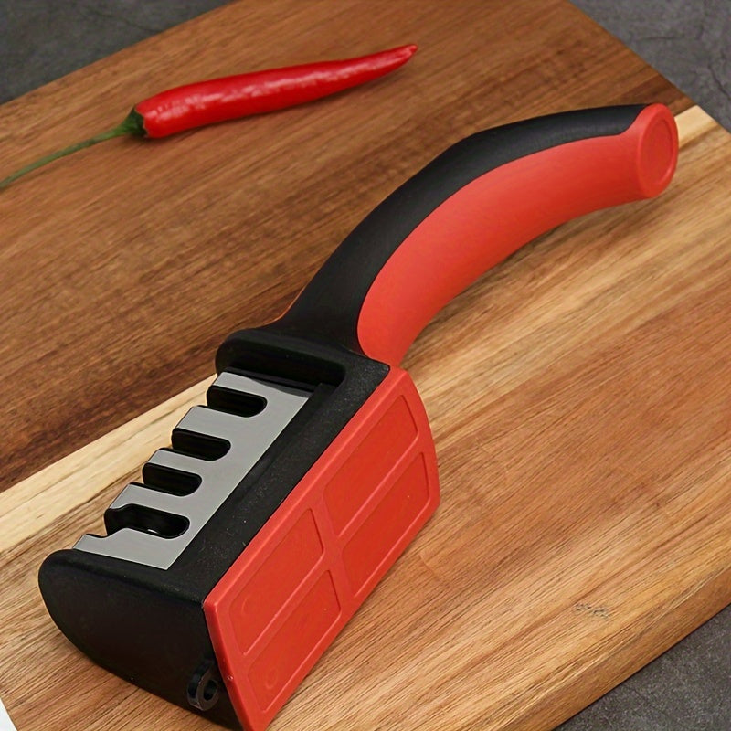 Professional oshxona pichog'ini silliqlash uchun Whetstone-Electro-Coated+Tungsten Diamond+Ceramic materiallari bilan. Tana PP+TPR dan tayyorlangan.