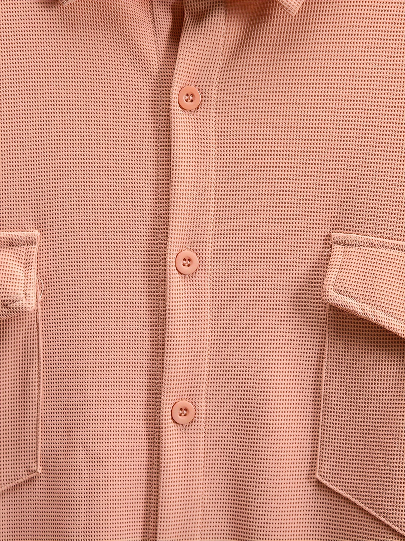 Men's Casual Sports Suit Set Long Sleeve Polyester Shirt with Pockets and Pants