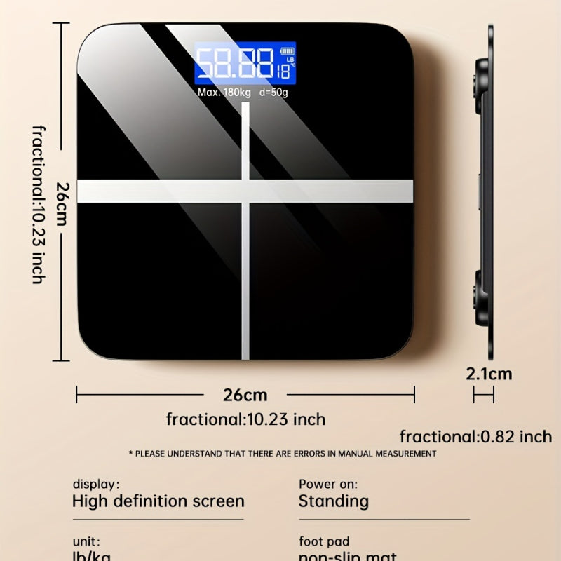 Напольные весы с LED-дисплеем, стеклянным корпусом для домашней тренировки и использования на улице