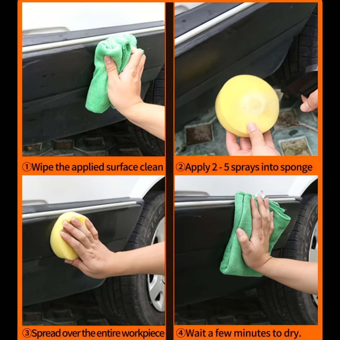 Avtomobil ichki qismi uchun spreyi, plastmassa va charmni tozalash va tiklash