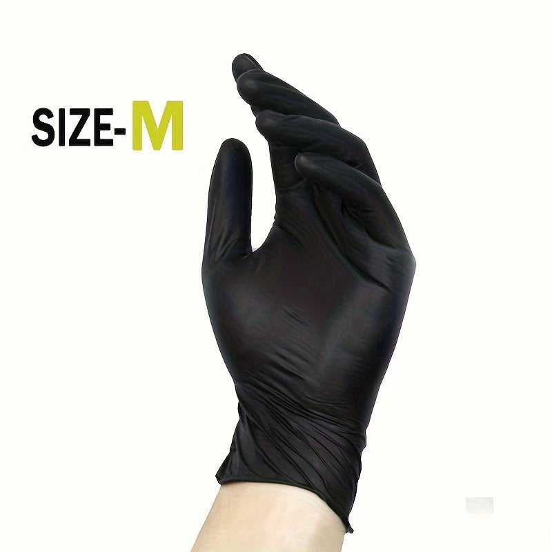 100 dona foydalaniladigan nitril qo‘lqoplar, 6 Mil suv o'tkazmaydigan uy tozalash qo‘lqoplari