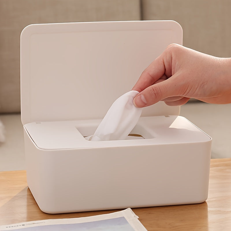 White Wooden Tissue Dispenser for Bathroom and Changing Station