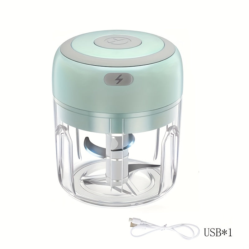 Mini Electric Garlic Onion Chopper 100ml 250ml USB Rechargeable Stainless Steel