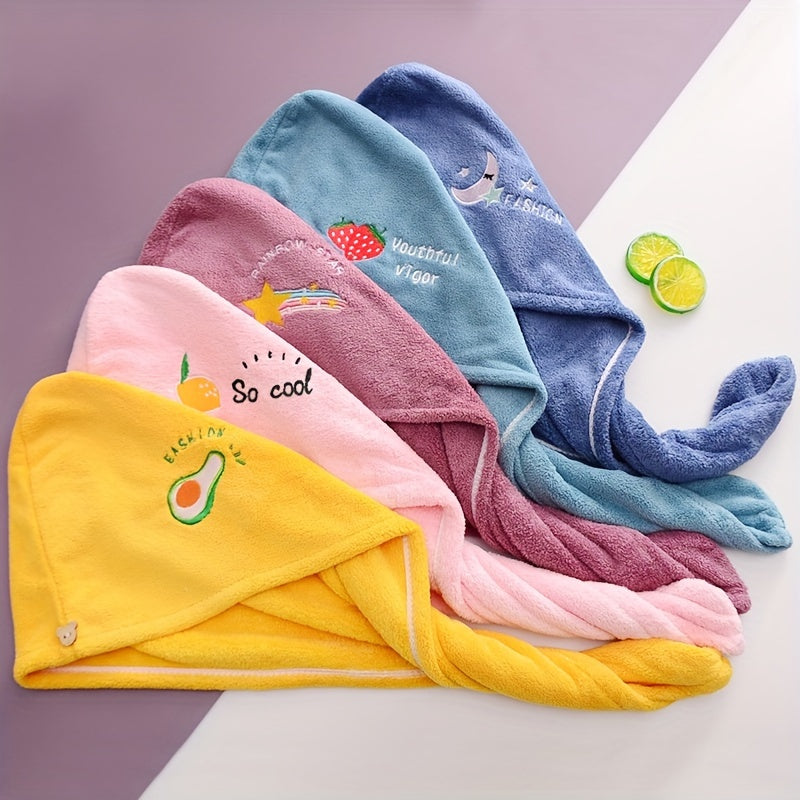 Hair Towel Quick Drying Embroidery Microfiber for Women and Men