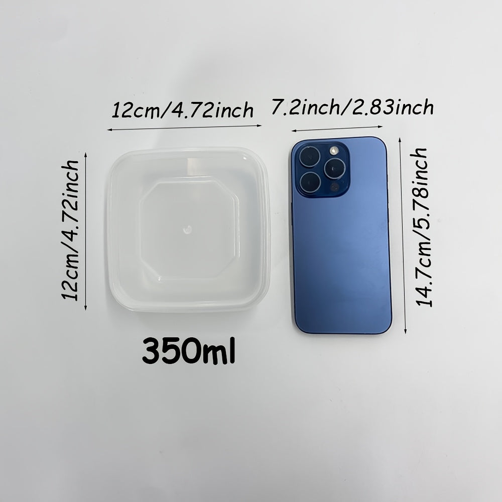 8pcs Reusable Plastic Food Storage Containers with Lids, Leak-Proof, Clear