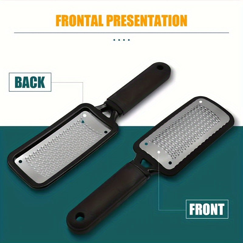 Set of 3 Stainless Steel Foot Files for Callus Removal and Foot Care in Wet or Dry Conditions