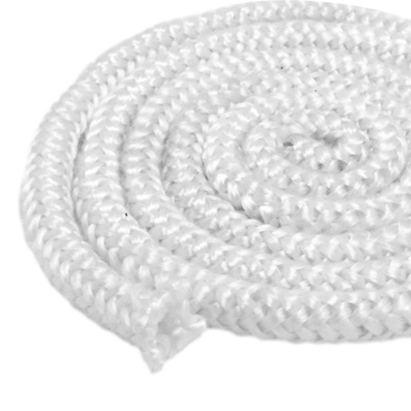 High-Temperature Resistant Fiberglass Fireplace Seal Rope 14mm x 2m White Gasket for Wood Stove Doors