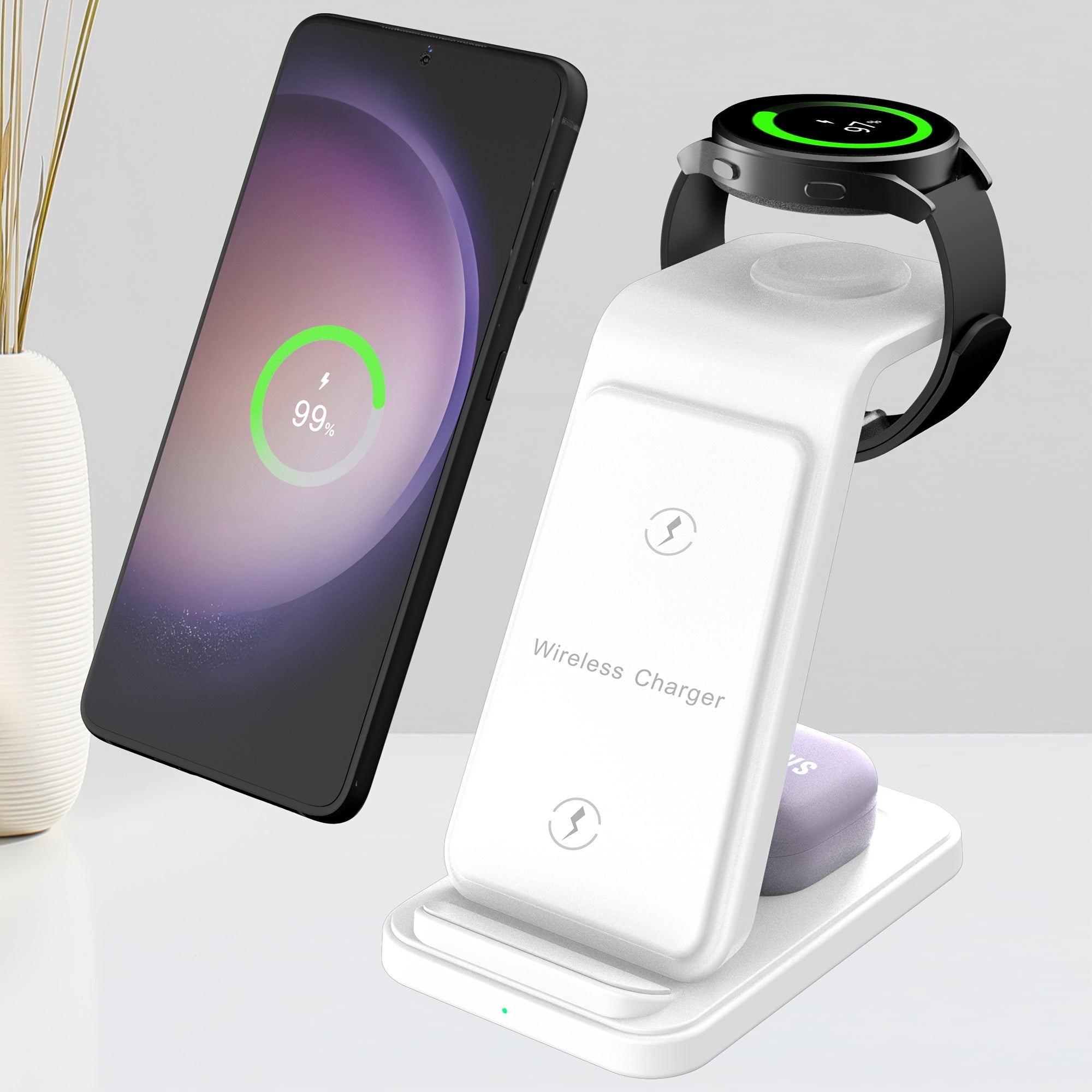 Wireless Charging Station for Samsung Devices Galaxy Watch and Buds Fast Charging