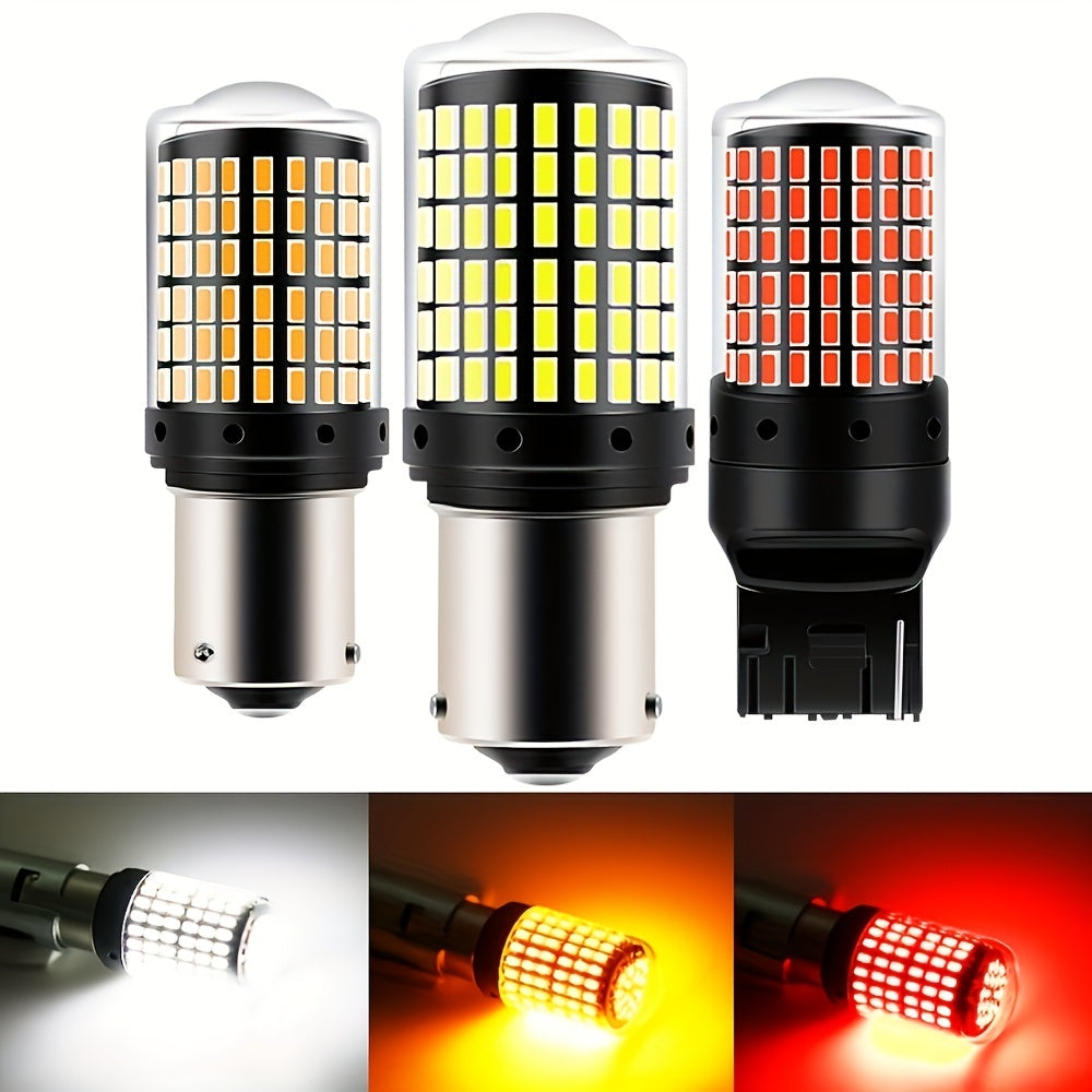 2 Pcs LED Brake Reversing Turn Signal Bulbs 1156 P21W P21/5W White