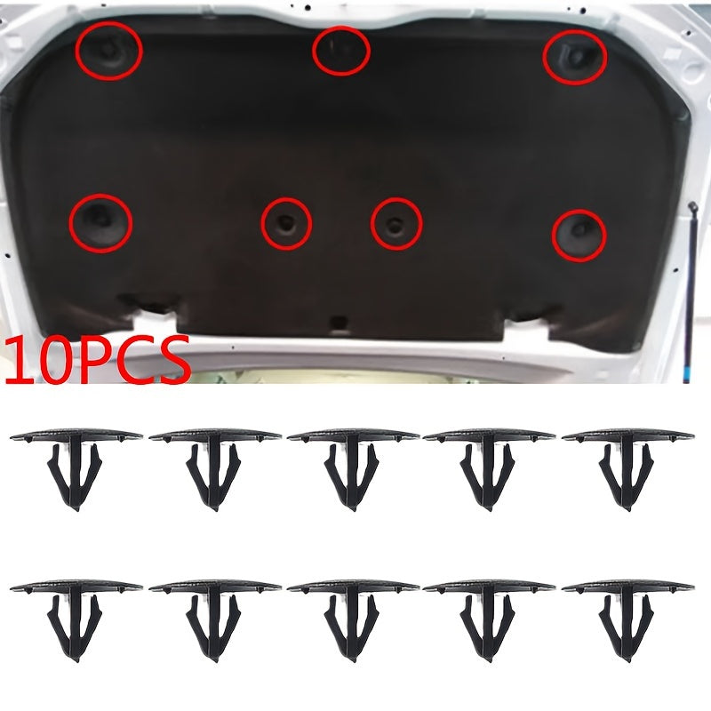 10Pcs Plastik Qopqoq Izolyatsiya Mahkamlagich Kliplar Avtomobil Bonnet Fasteners uchun