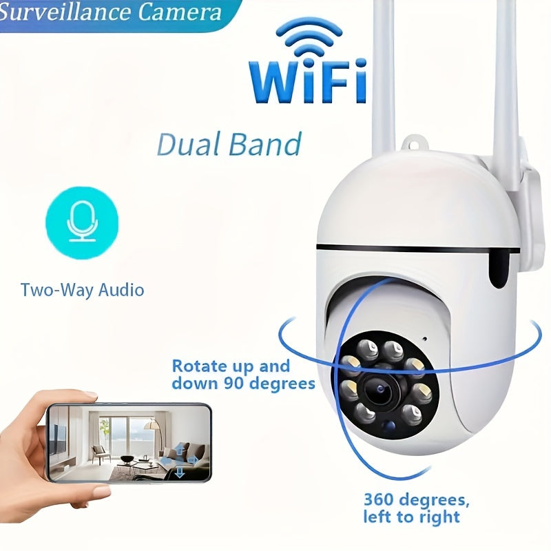 1080p HD WiFi Home Security Camera with Panoramic View Two-Way Audio Motion Detection Remote Access
