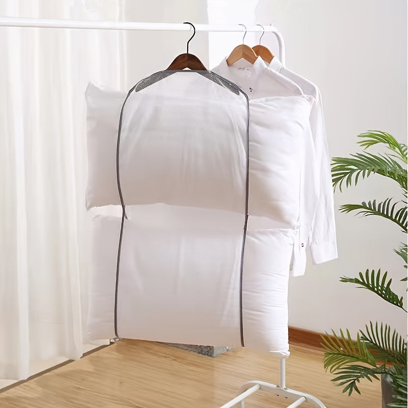 Red de secado de almohadas de poliéster blanco para almacenamiento colgante exterior