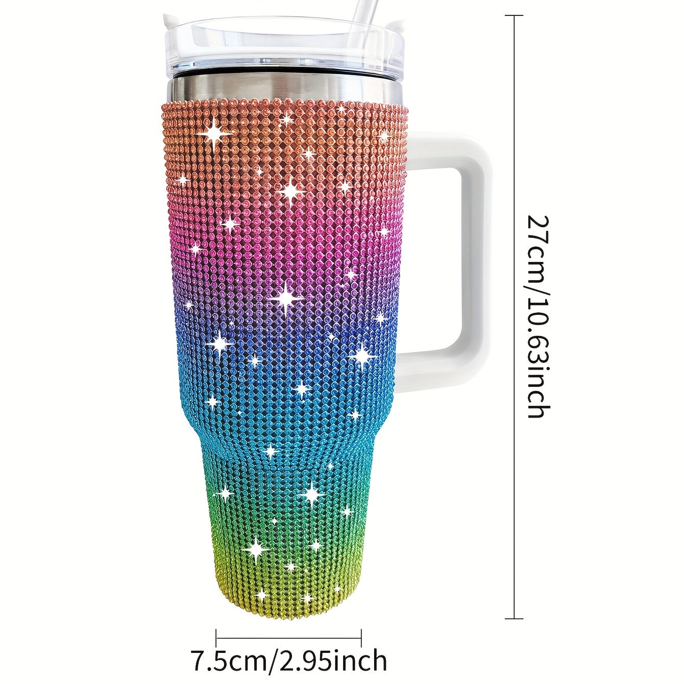 Insulated 40oz Stainless Steel Tumbler with Lid and Straw for Travel and Home