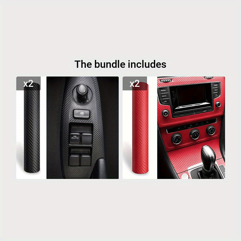 Universal Car 3D Carbon Fiber Vinyl Wrap Sheet Roll Sticker Decal 127x30cm