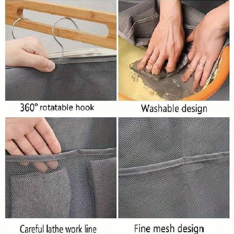 Breathable Fabric Hanging Storage Bag Wall Organizer for Socks Underwear Supplies