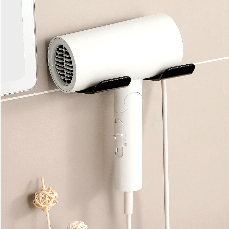 Hair Dryer Holder Wall Mount Organizer No-Drill Adhesive Bathroom Storage