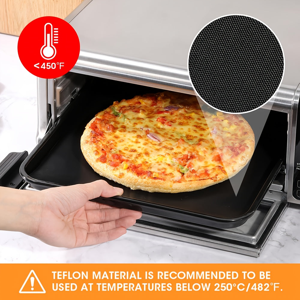 Set of 2 or 4 Non-Stick Reusable Oven Mats for 12-Inch Square Air Fryers Microwave Safe Easy to Clean