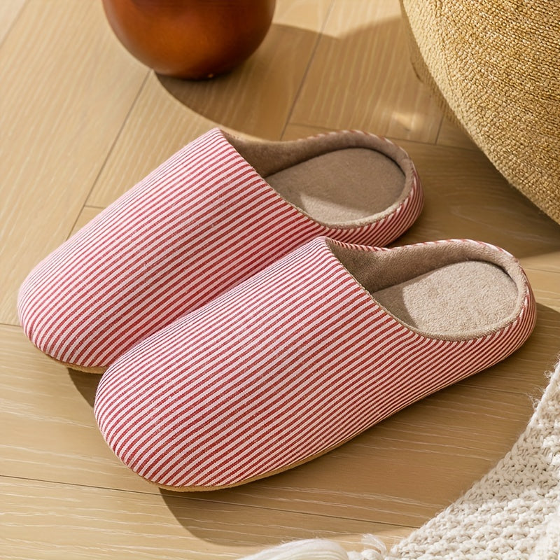 Unisex Breathable Fabric Home Slippers Non-Slip Odor-Resistant Indoor Shoes